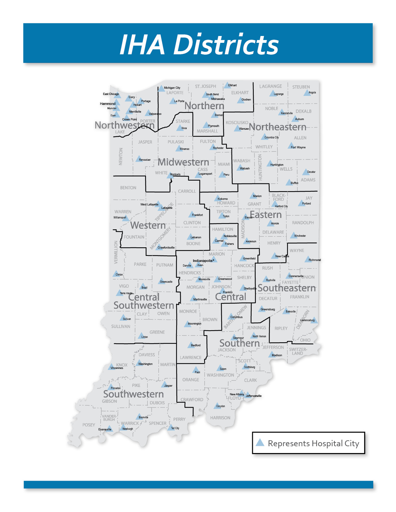 11 IHA Regional Districts across Indiana